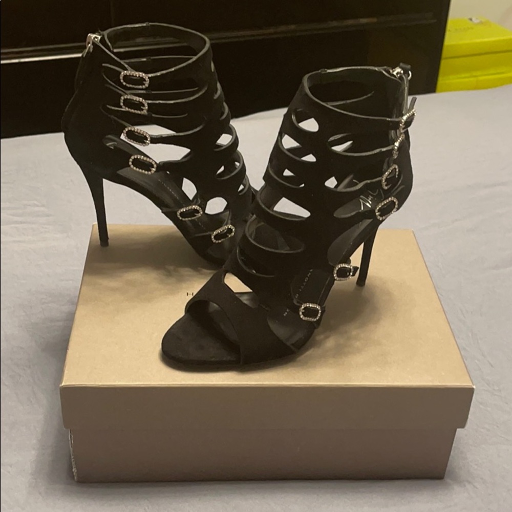 giuseppe zanotti with swarovski crystals